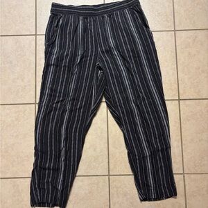 Jessica Simpson Black Patterned Relaxed Fit Pants Women’s Medium Boho Hippie